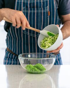 Grated zucchini