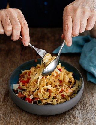 homemade tagliatelle