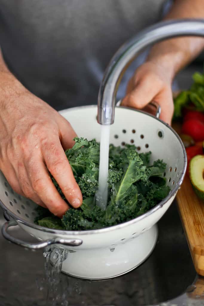 Washing Kale