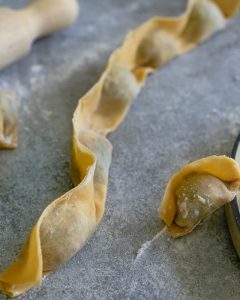 Sweet Potato & Fermented Garlic Agnolotti with Walnut Butter Sauce