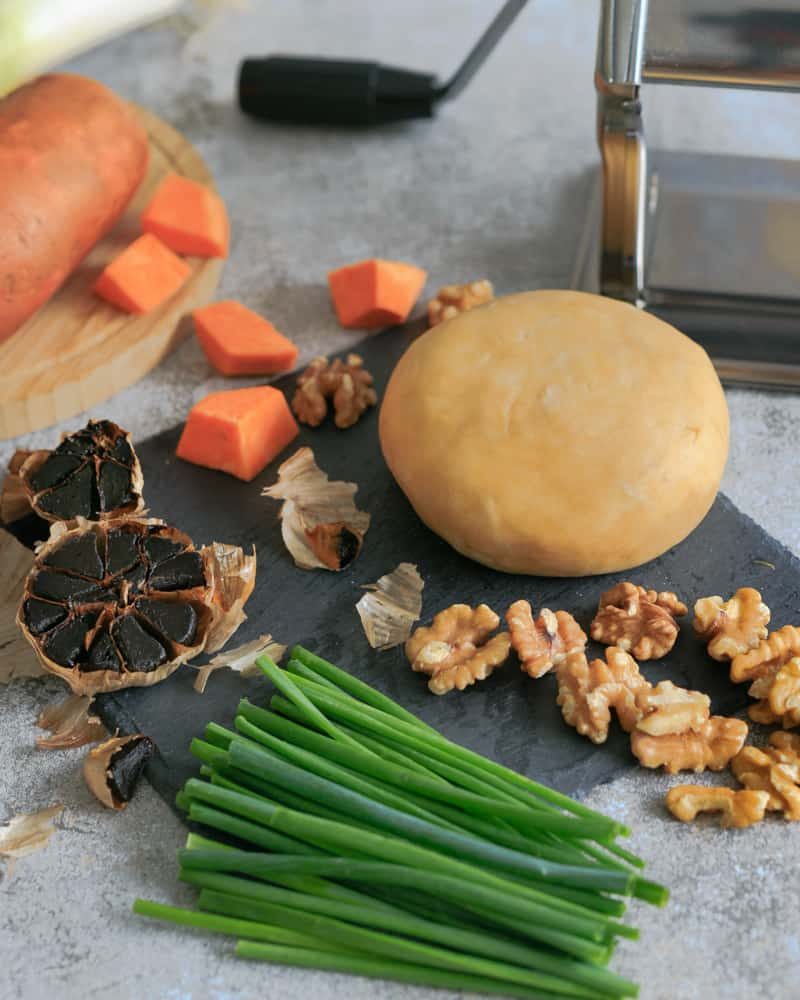 all ingredients needed to make agnolotti