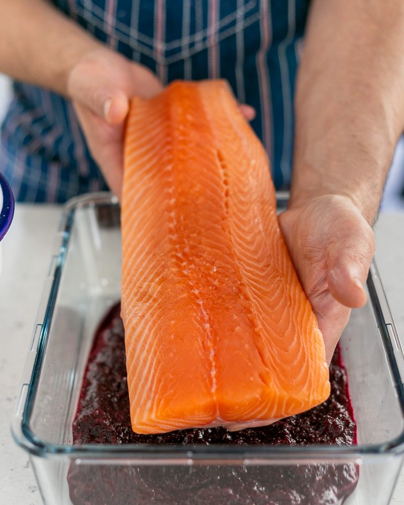 Salmon ready to be cured