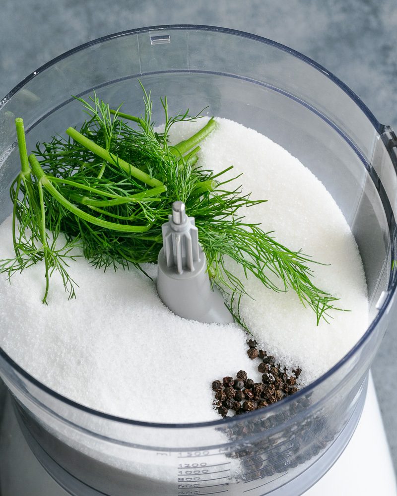 Ingredients for curing salmon