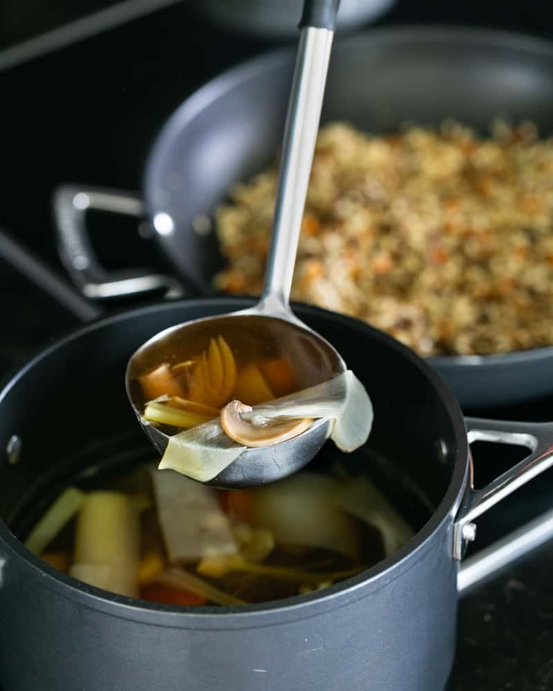 Vegetable stock for risotto