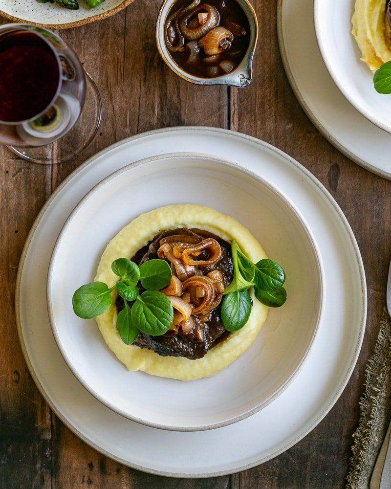 Braised Beef Cheeks with Shallot Jus Between2Kitchens