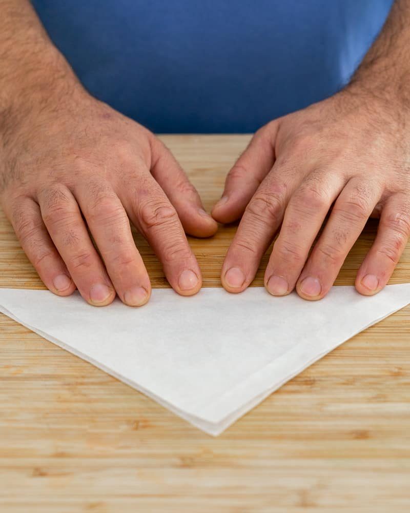 Steps to make cartouche for poaching pears