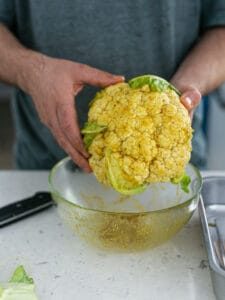 marinating a whole cauliflower