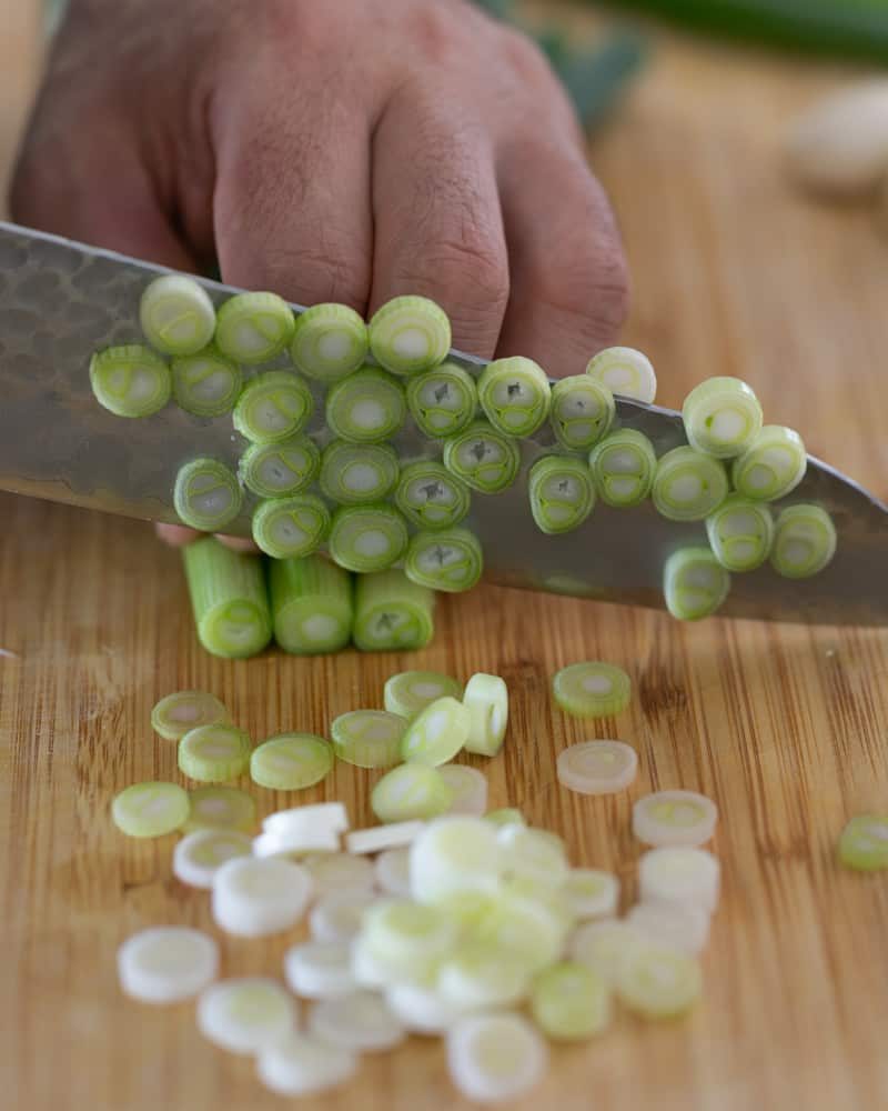 Sliced Spring Onions