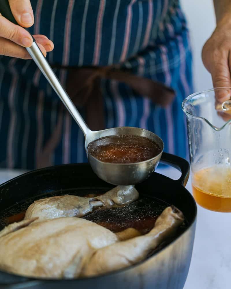 Prepared Chicken Broth with Whole Chicken