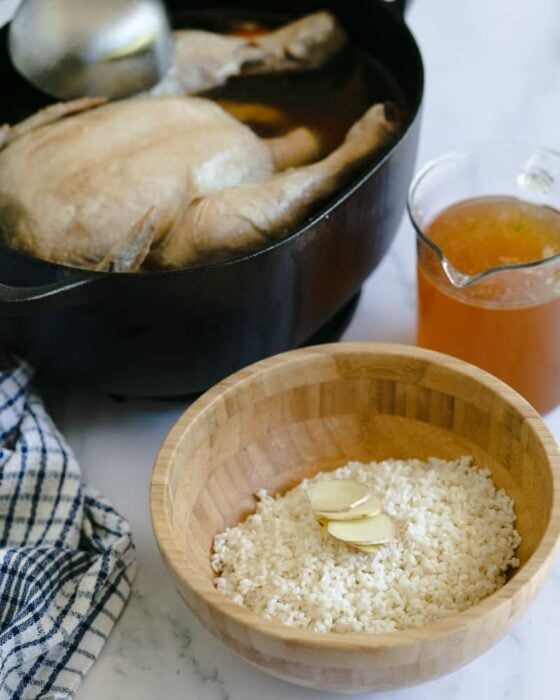 Whole Chicken with Ginger Rice and Chilli Sauce | Between2Kitchens