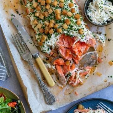 Oven Baked Trout fillet with Celeriac Remoulade