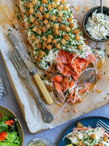 Oven Baked Trout fillet with Celeriac Remoulade