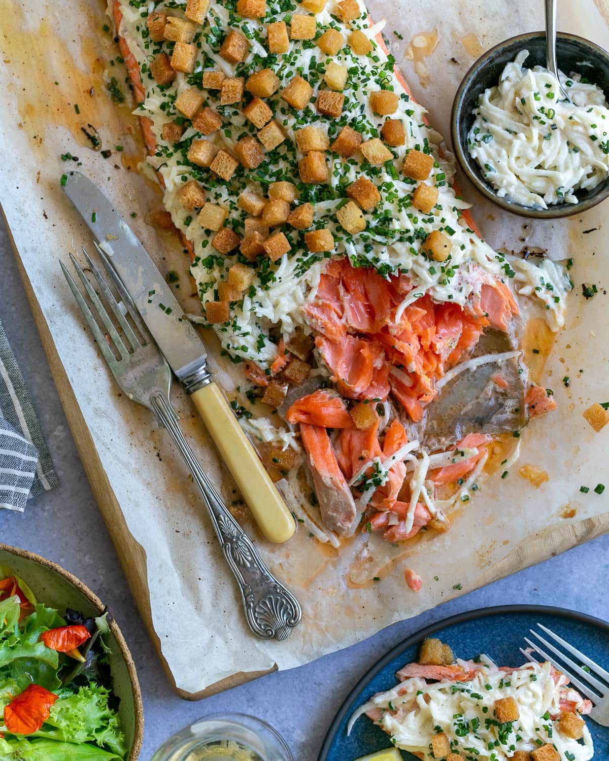 Oven Baked Trout fillet with Celeriac Remoulade