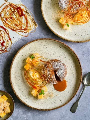 Salted Caramel Fondant with Mango