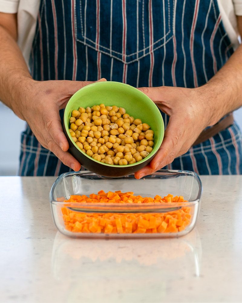 Sweet potato chickpea for puri filling