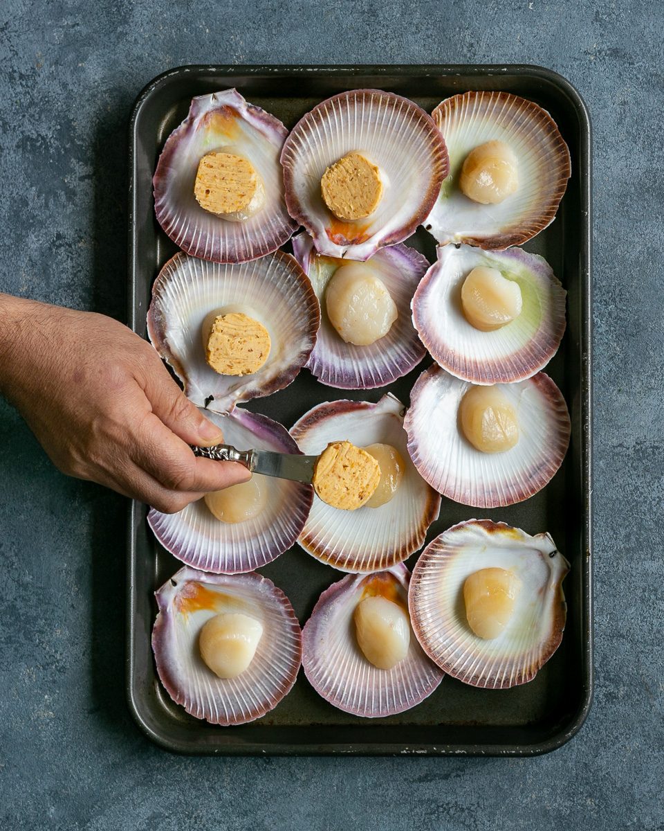 Oven Baked Scallops with Miso and Ginger Butter Between2Kitchens