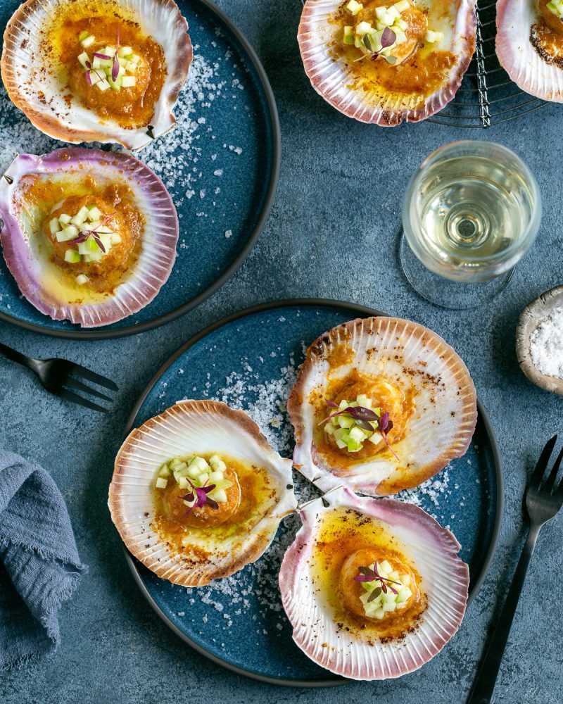 Oven Baked Scallops with Miso and Ginger Butter Between2Kitchens