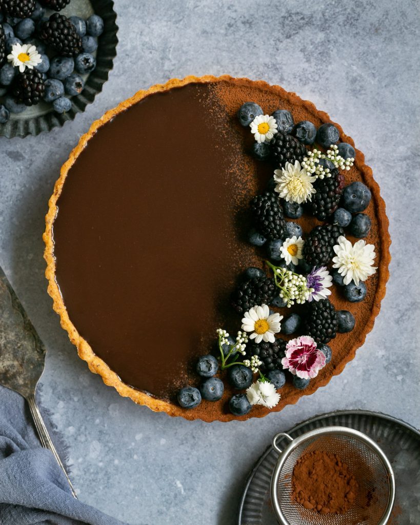 Decorated Chocolate Tart