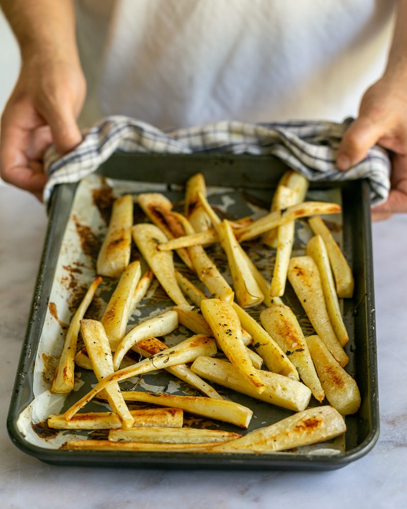 Roasted Parsnip with Orange and Hazelnut Gremolata - Roasted Parsnip 