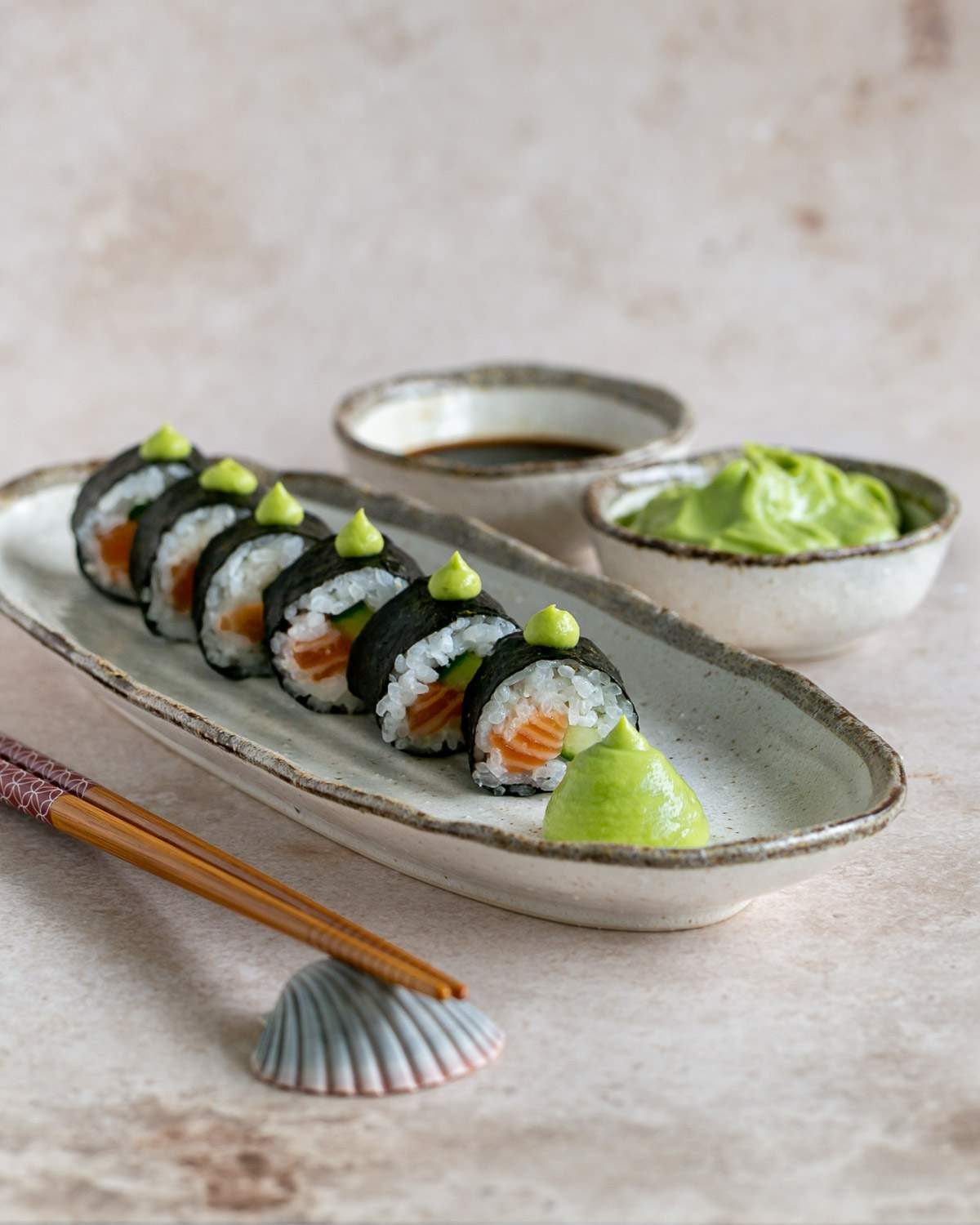 Sushi outlet and wasabi