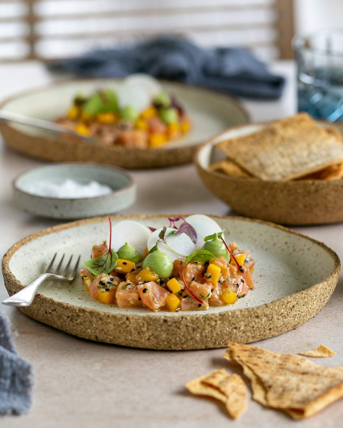 Salmon Tartare plate up