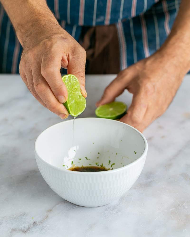 Dressing for the salmon tartare