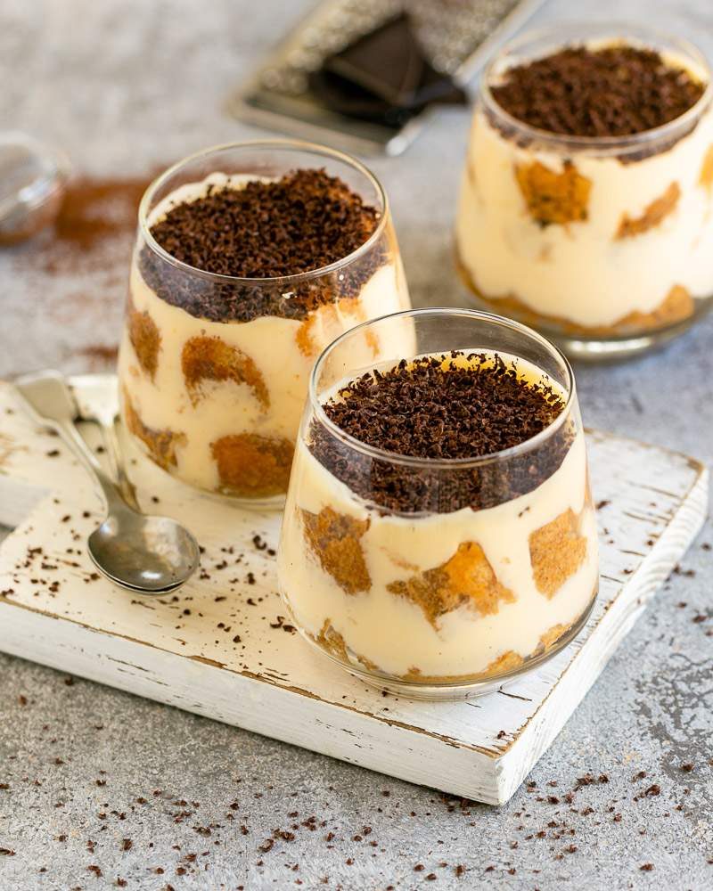 Tiramisu served in a glass