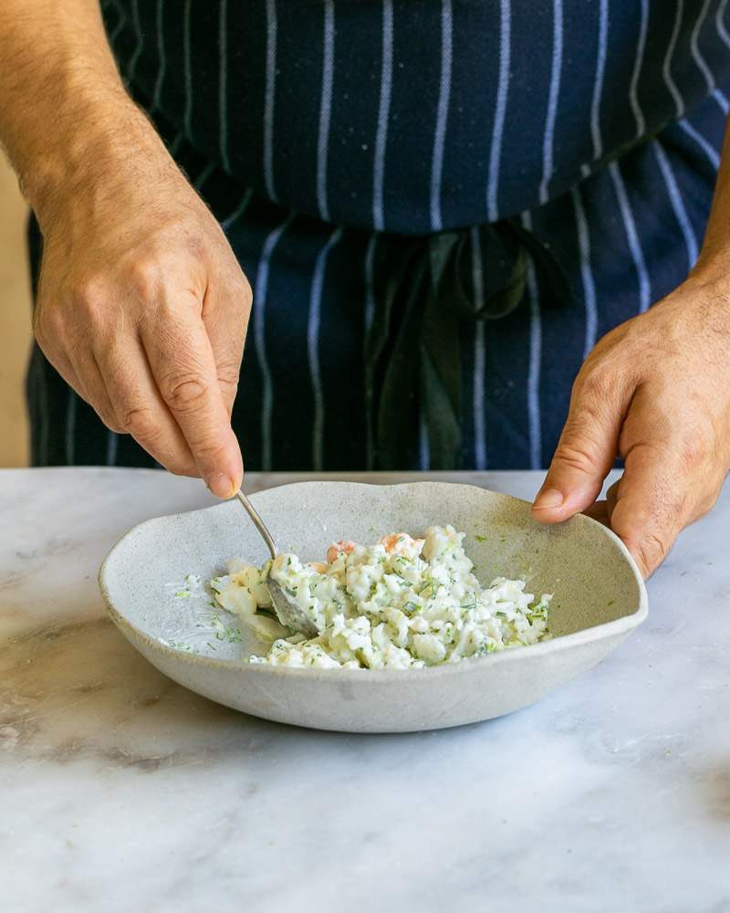 Mix crab meat ingredients