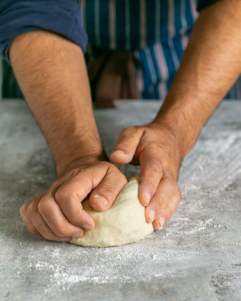 kneading the dough