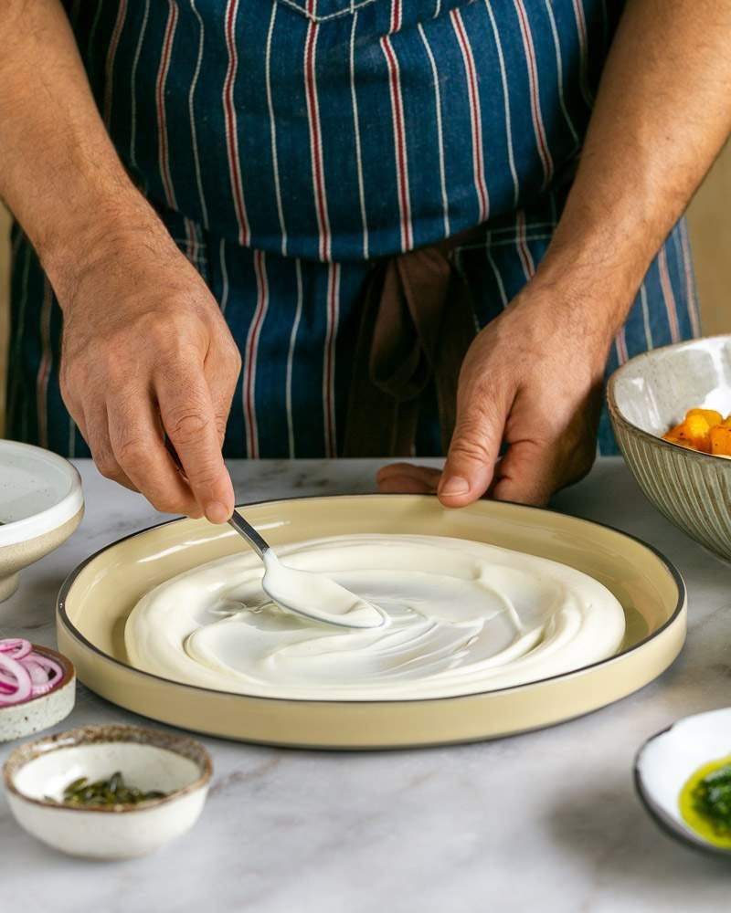 Plating up the salad