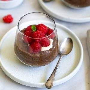 Vegan Chocolate Chia Pudding with Oat Milk