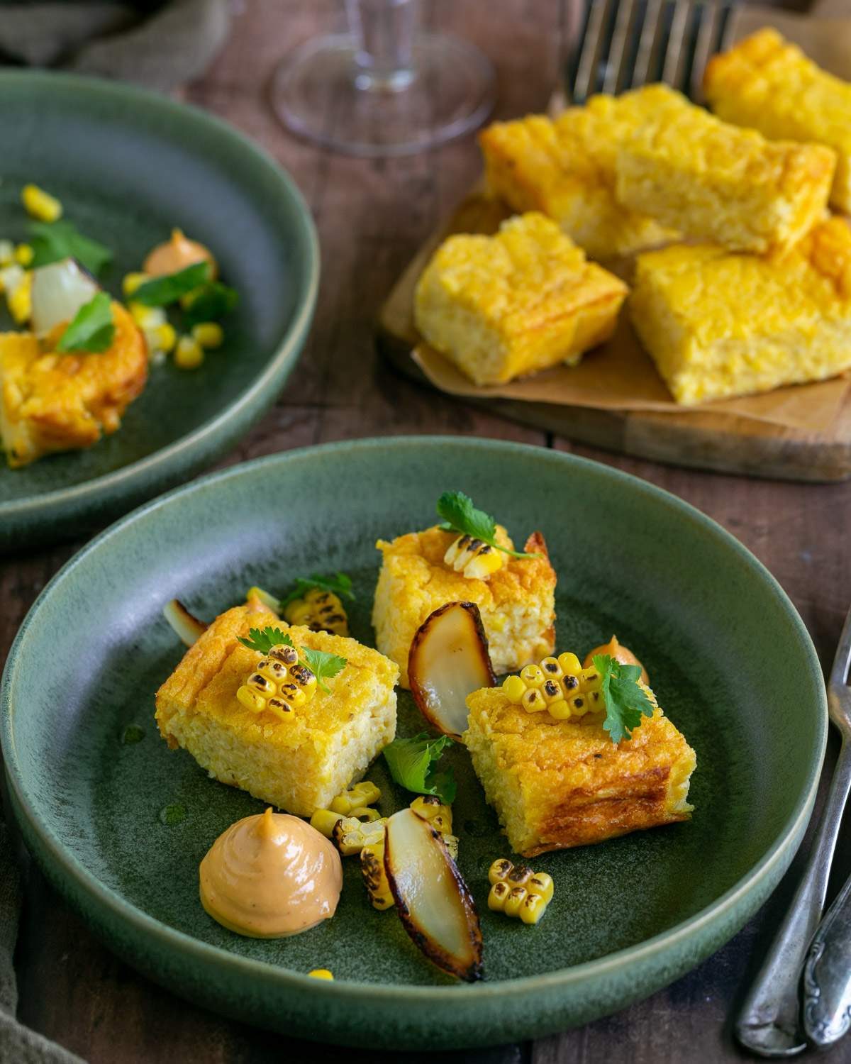 Cornbread plated