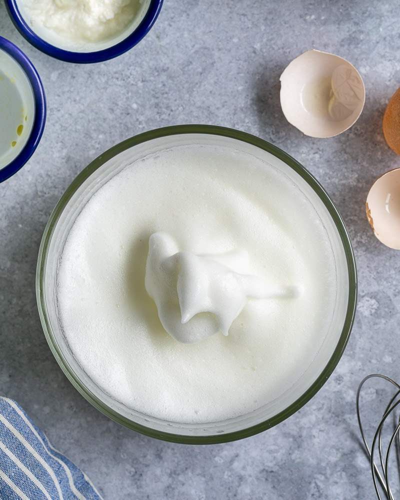 Beaten egg whites