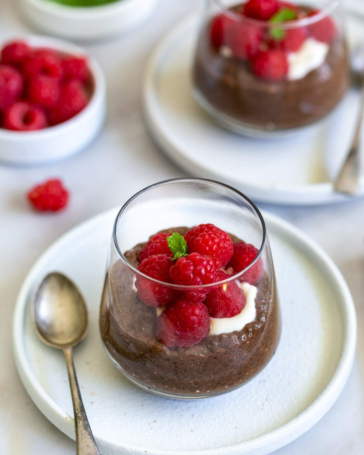 Chia pudding with oat milk