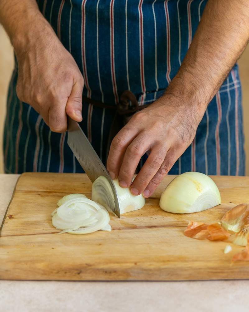 Sliced onions