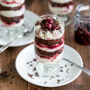 Black Forest cake in a glass