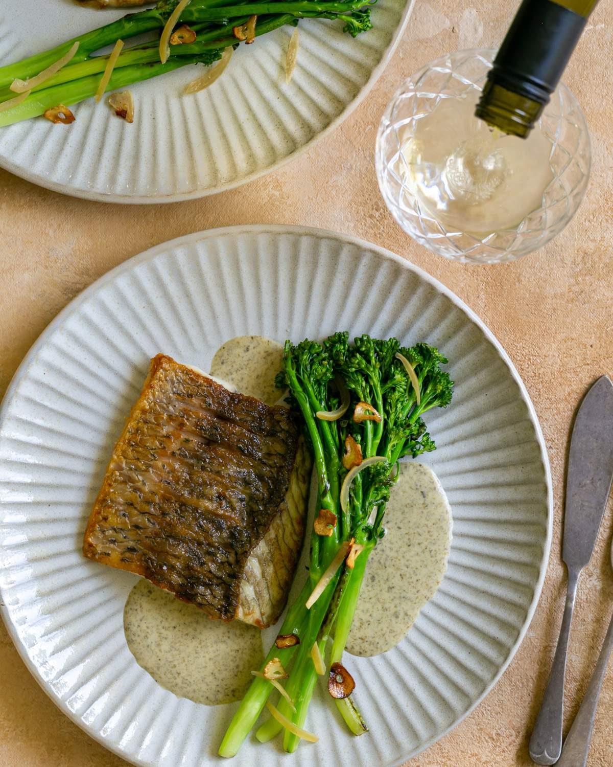 Pan Fried Barramundi Fillet with Seaweed Sauce