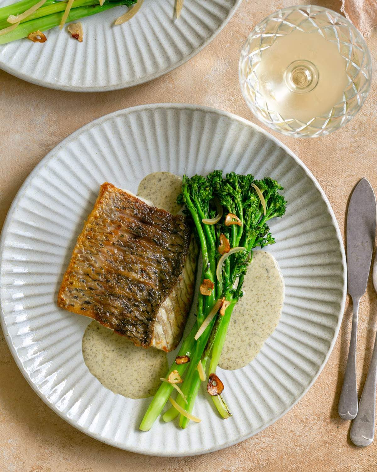 Pan Fried Barramundi Fillet with Seaweed Sauce