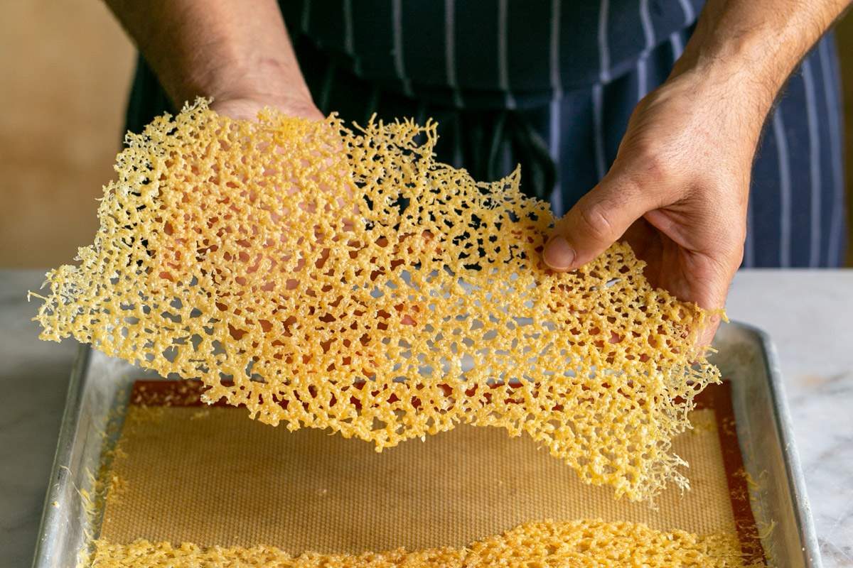 Large piece of Parmesan crisps 