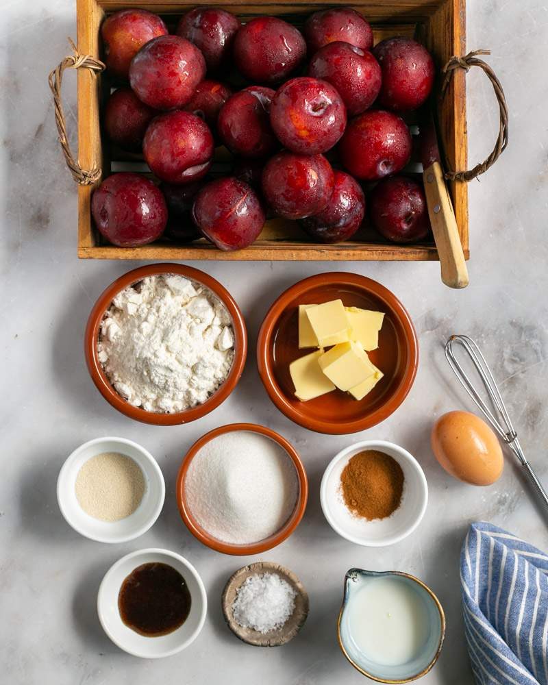 German Plum Tart ingredients