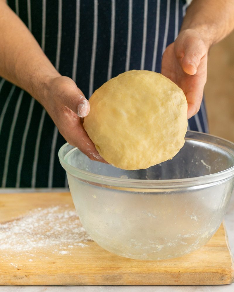 Chilled dough from fridge