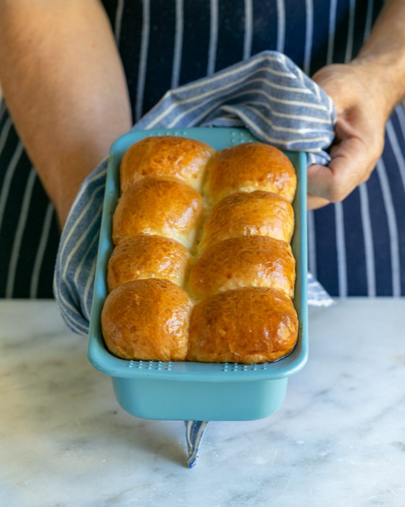 Freshly baked brioche