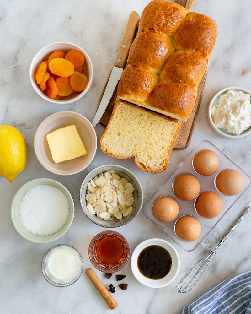 Ingredients to make French Toast