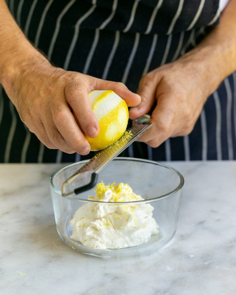 Ricotta with lemon zest