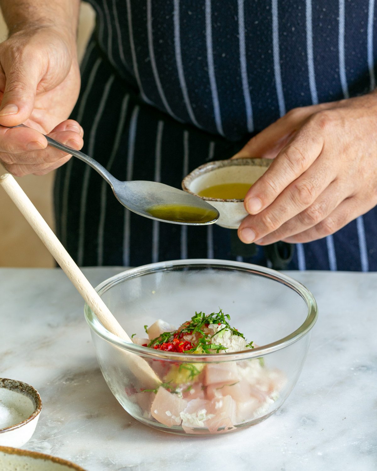 Dressing for the hamachi crudo