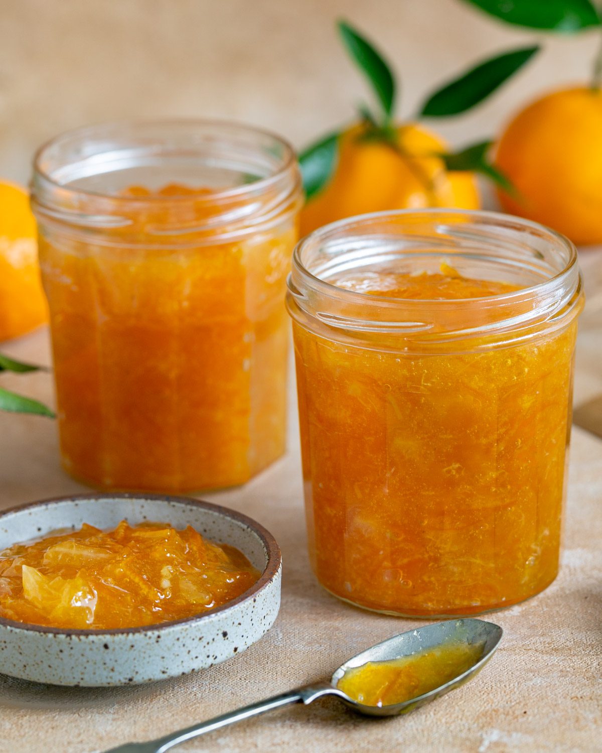 Mandarin Marmalade in jars