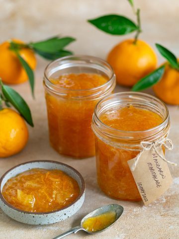 Mandarin Marmalade in jars