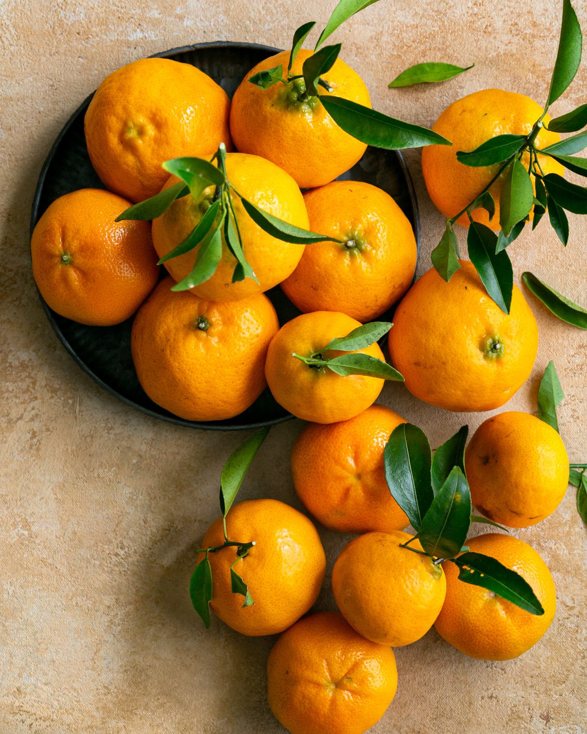 Fresh Mandarins with leaves