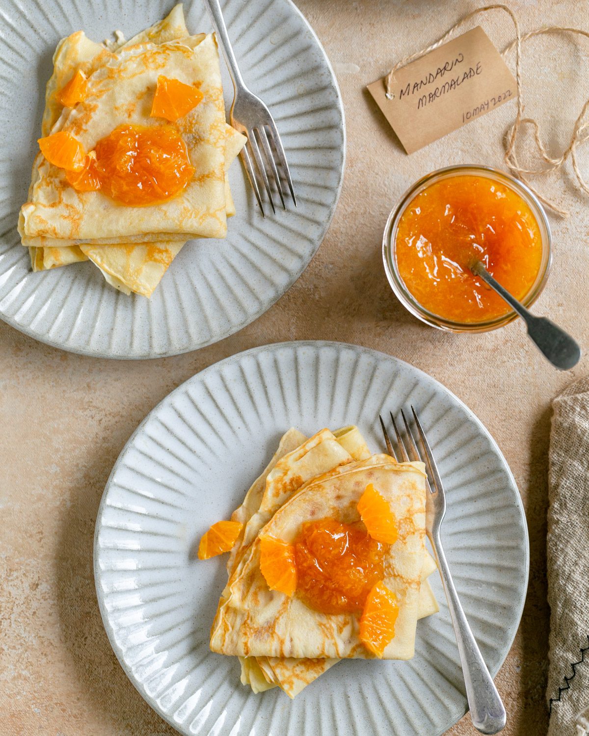 Parisian crepes with mandarin marmalade