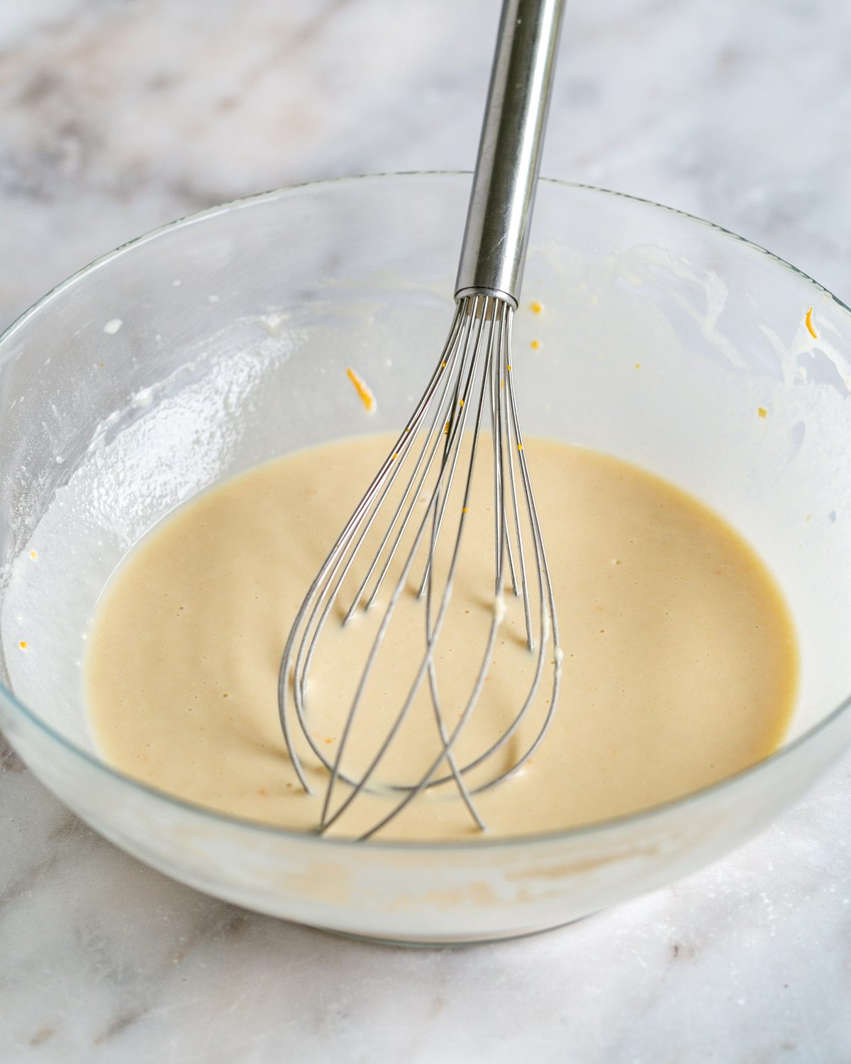 Crepe batter left to rest